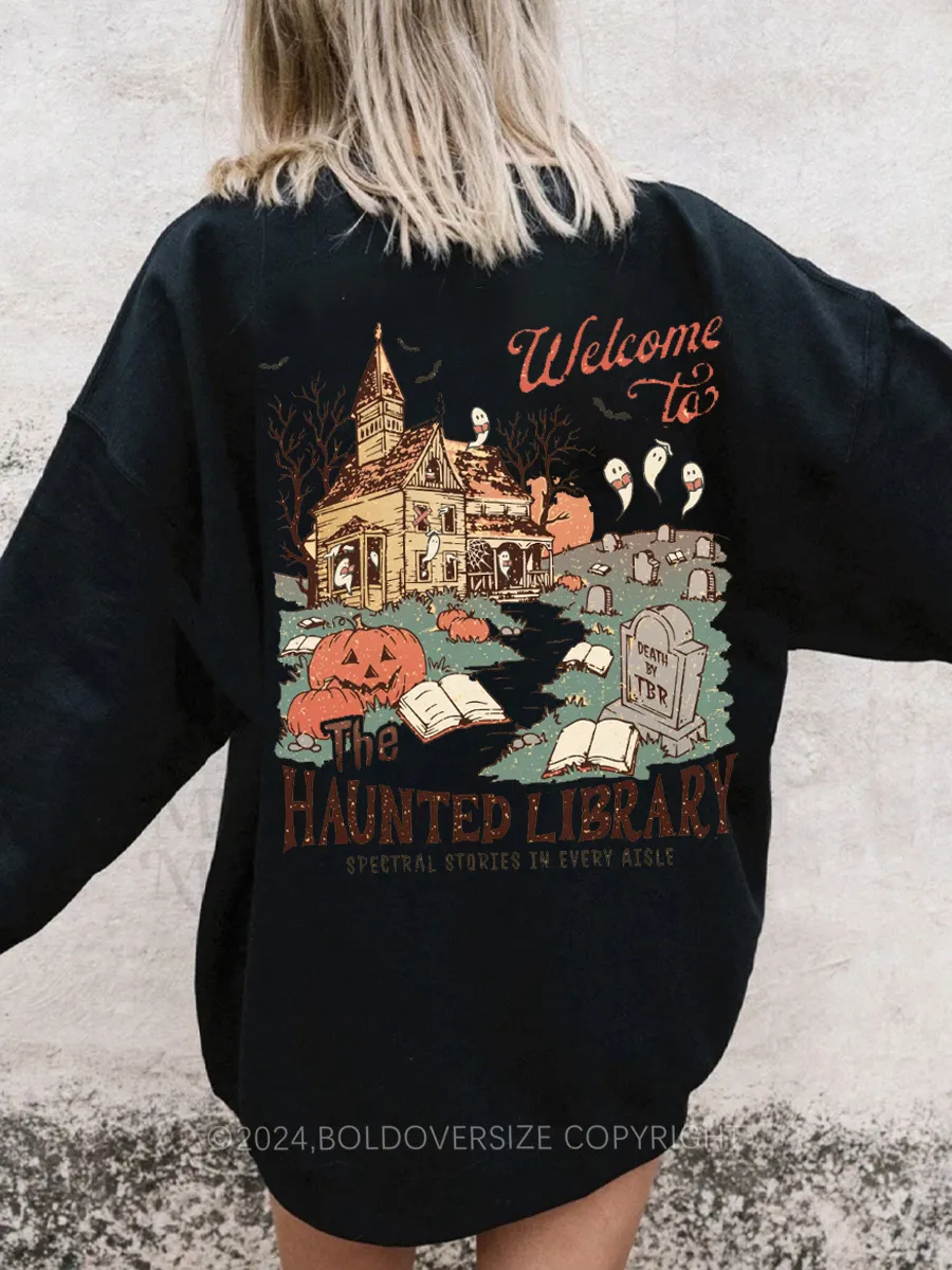 Vintage Haunted Library Sweatshirt