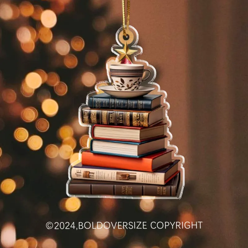 Book Lover Christmas Tree Acrylic Ornament