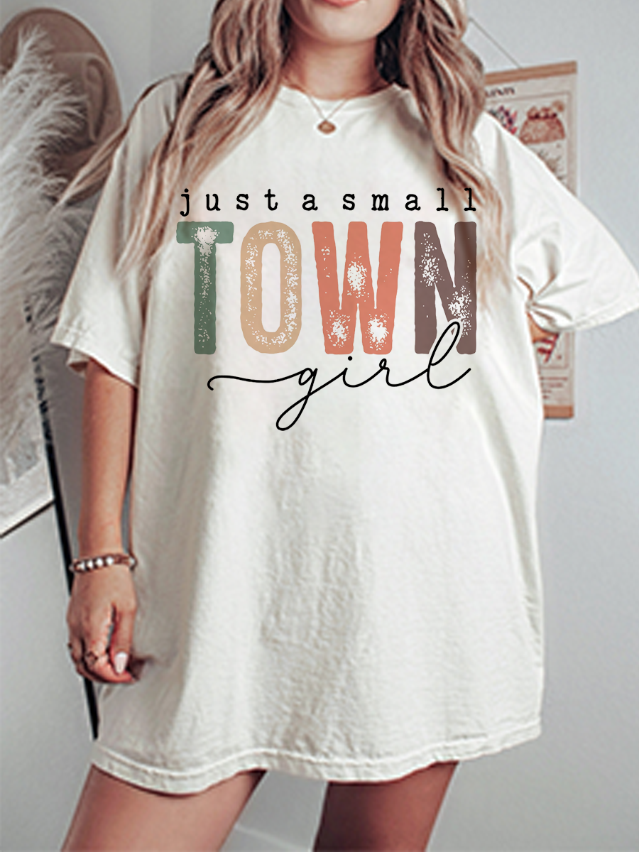 Vintage Small Town Oversize Graphic Tee