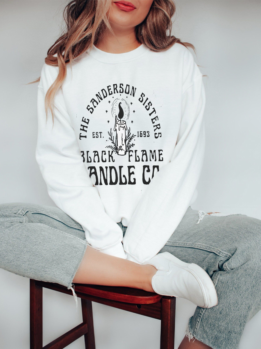 Vintage Black Flame Sweatshirt