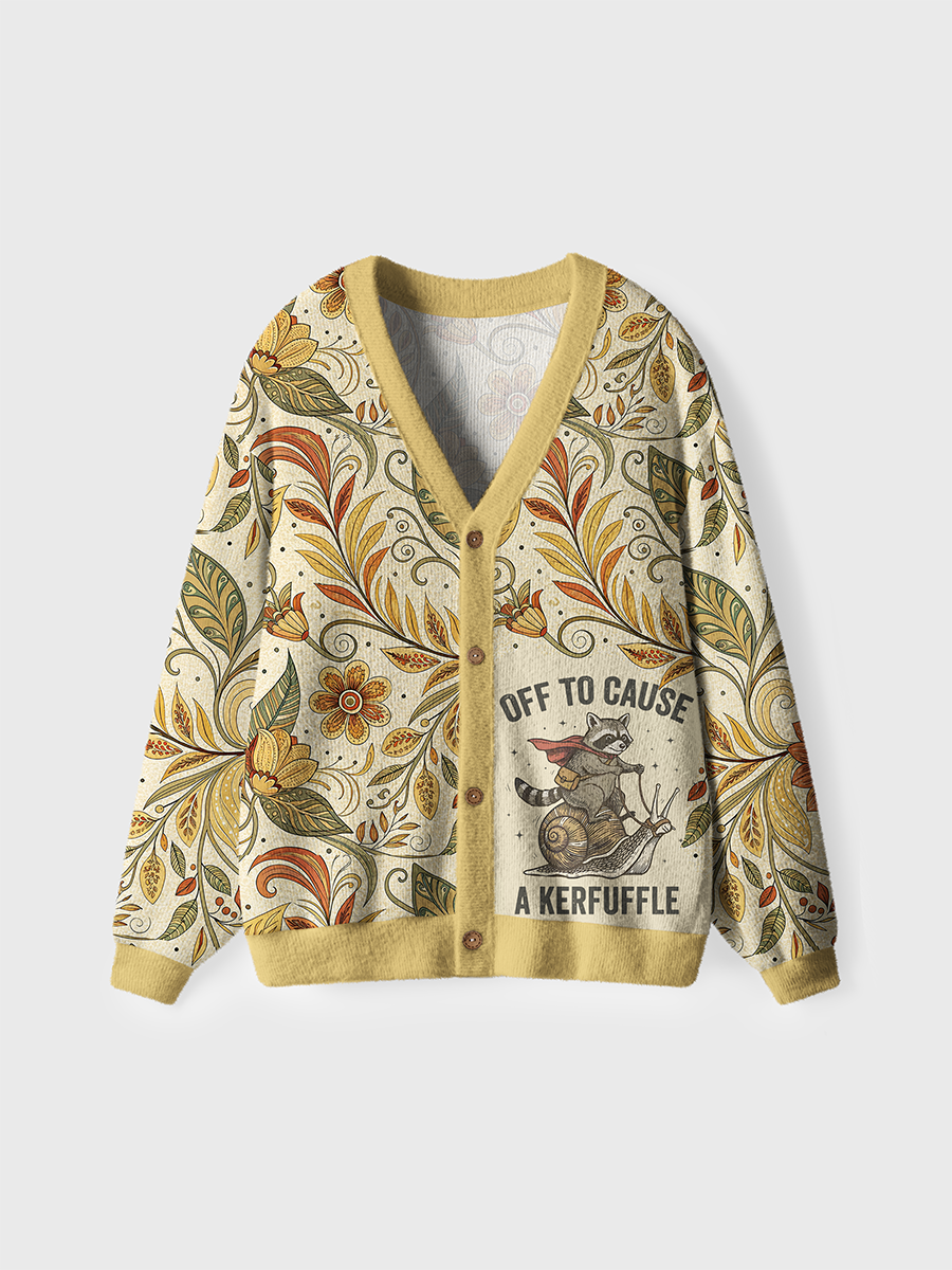 Vintage Off To Cause A Kerfuffle Cardigan Sweaters