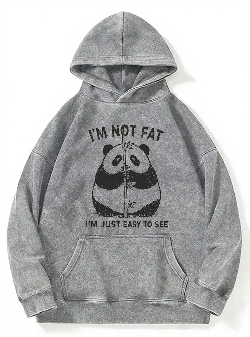 Vintage I’M Not Fat I’M Just Easy To See Panda Washed Hoodie