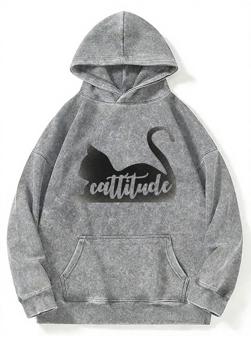 Vintage Cattitude Washed Hoodie
