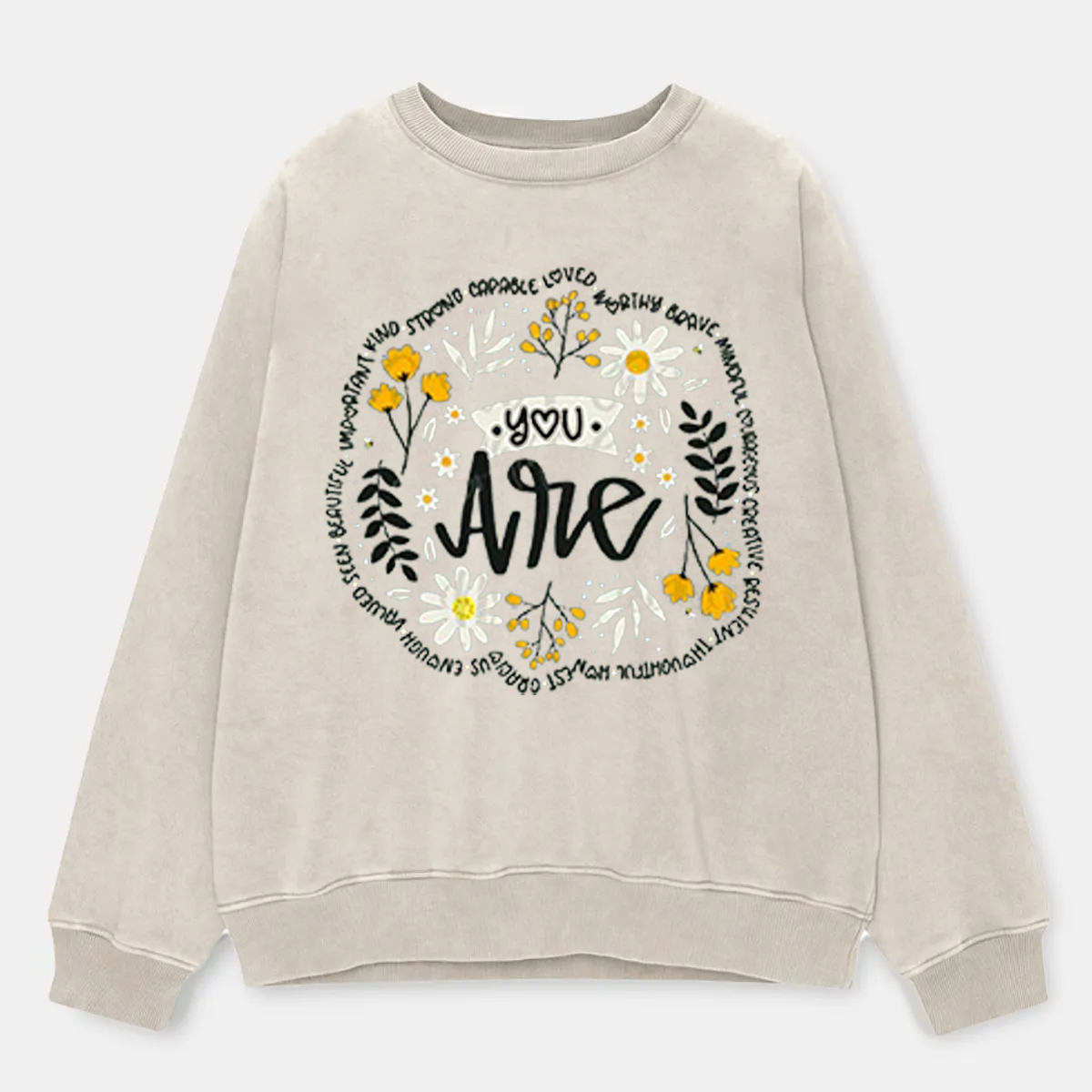 Vintage You Are Floral Washed Sweatshirt