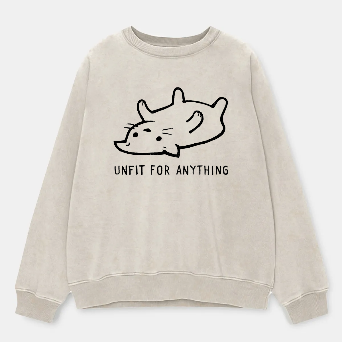 Vintage Unfit For Anything Washed Sweatshirt