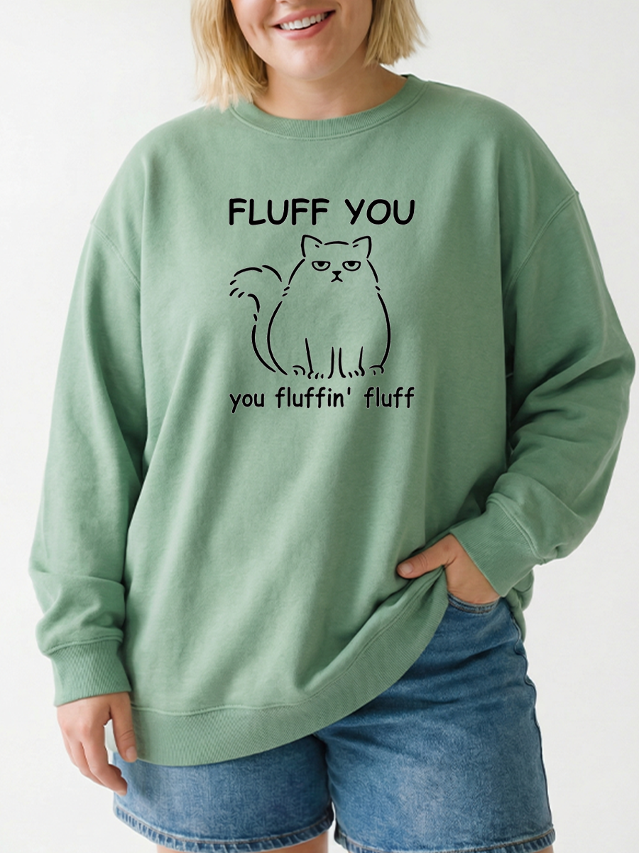 Vintage Fluff You You Fluffin Fluff Graphic Sweatshirt
