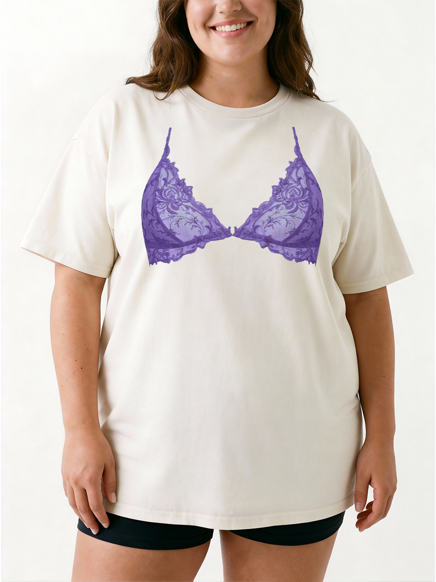 Vintage Funny And Sassy Lingerie Oversize Graphic Tee