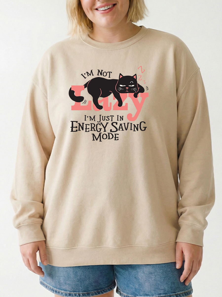 Vintage I'M Not Lazy Graphic Sweatshirt