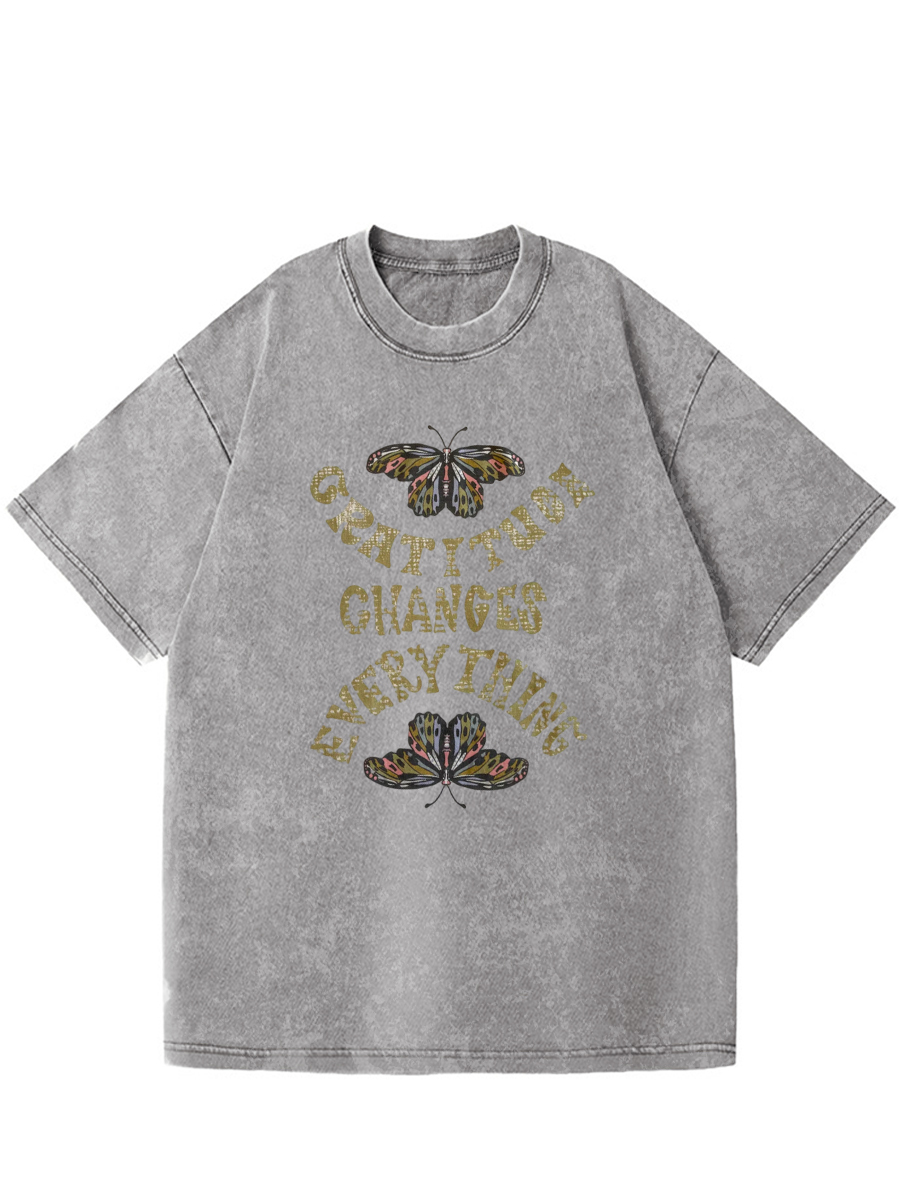 Vintage Gratitude Changes Washed T-Shirt