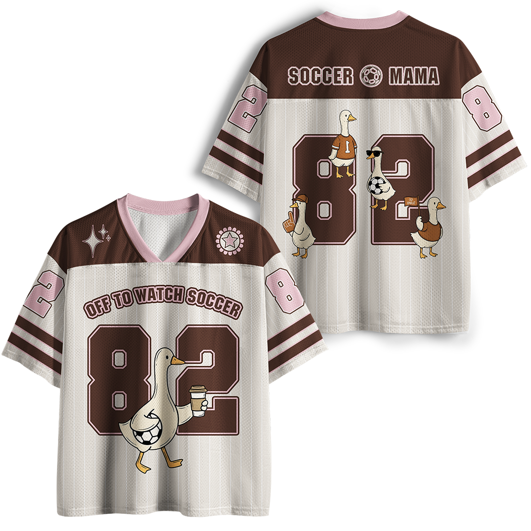 Personalized Vintage Off To Watch Soccer Mesh Jersey