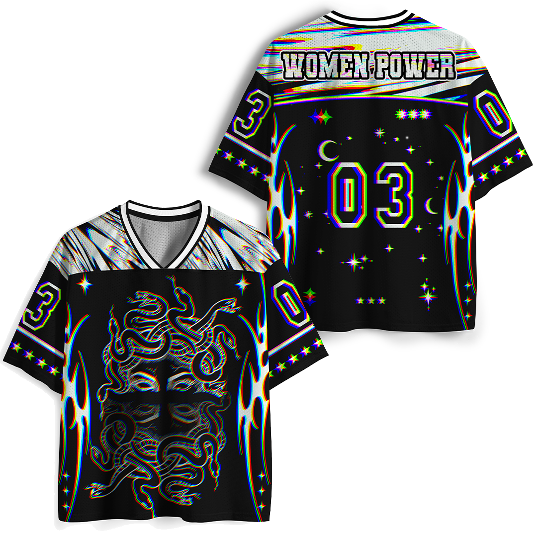 Vintage Medusa Snake Mesh Jersey