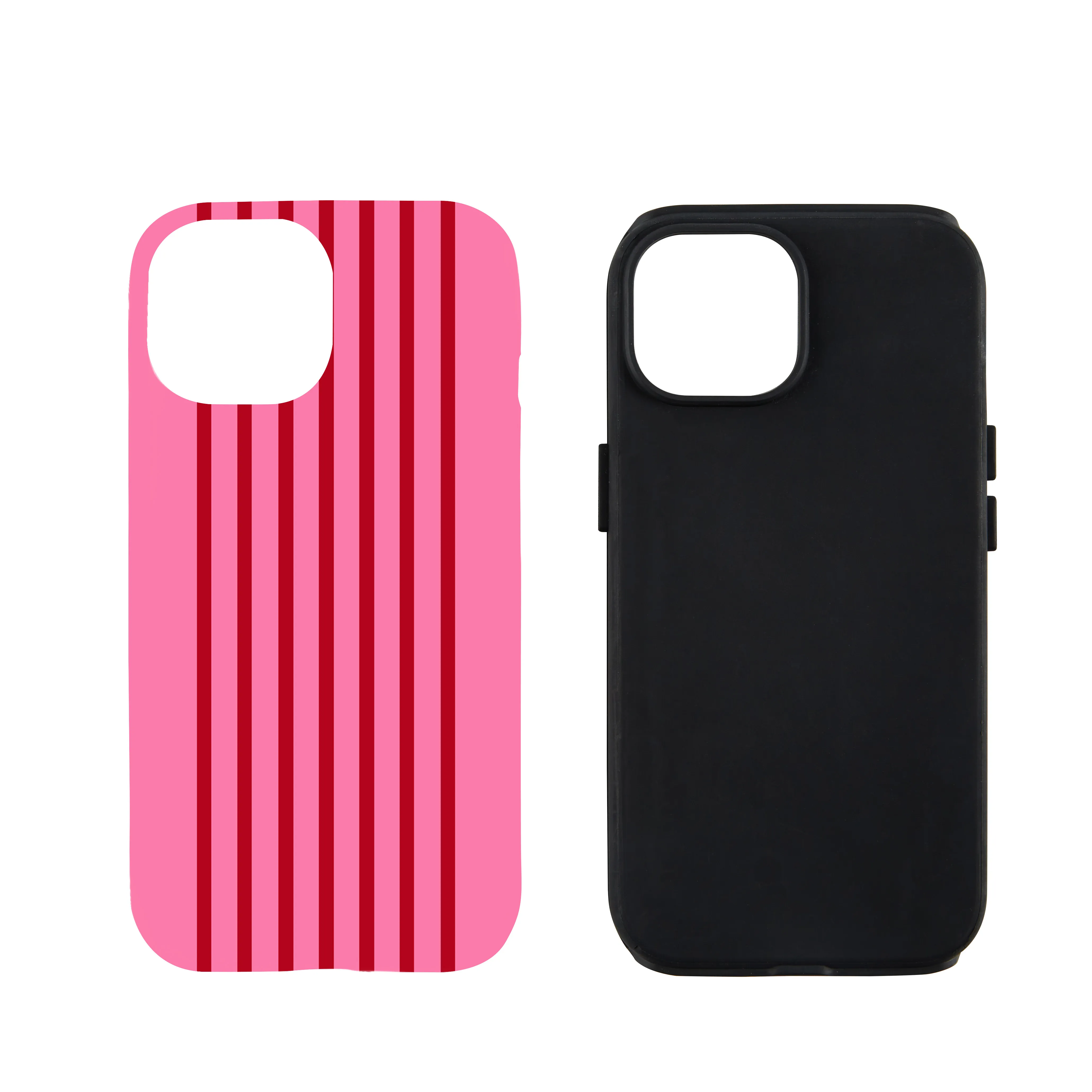 Pink and brown striped phone case Phone Case 
