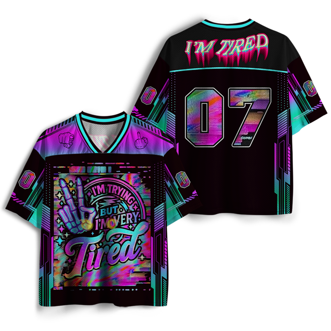 Vintage I'm Very Tired Mesh Jersey