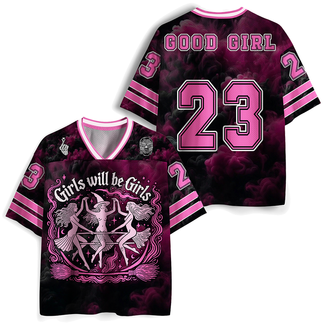 Vintage Girls Will Be Girls Mesh Jersey