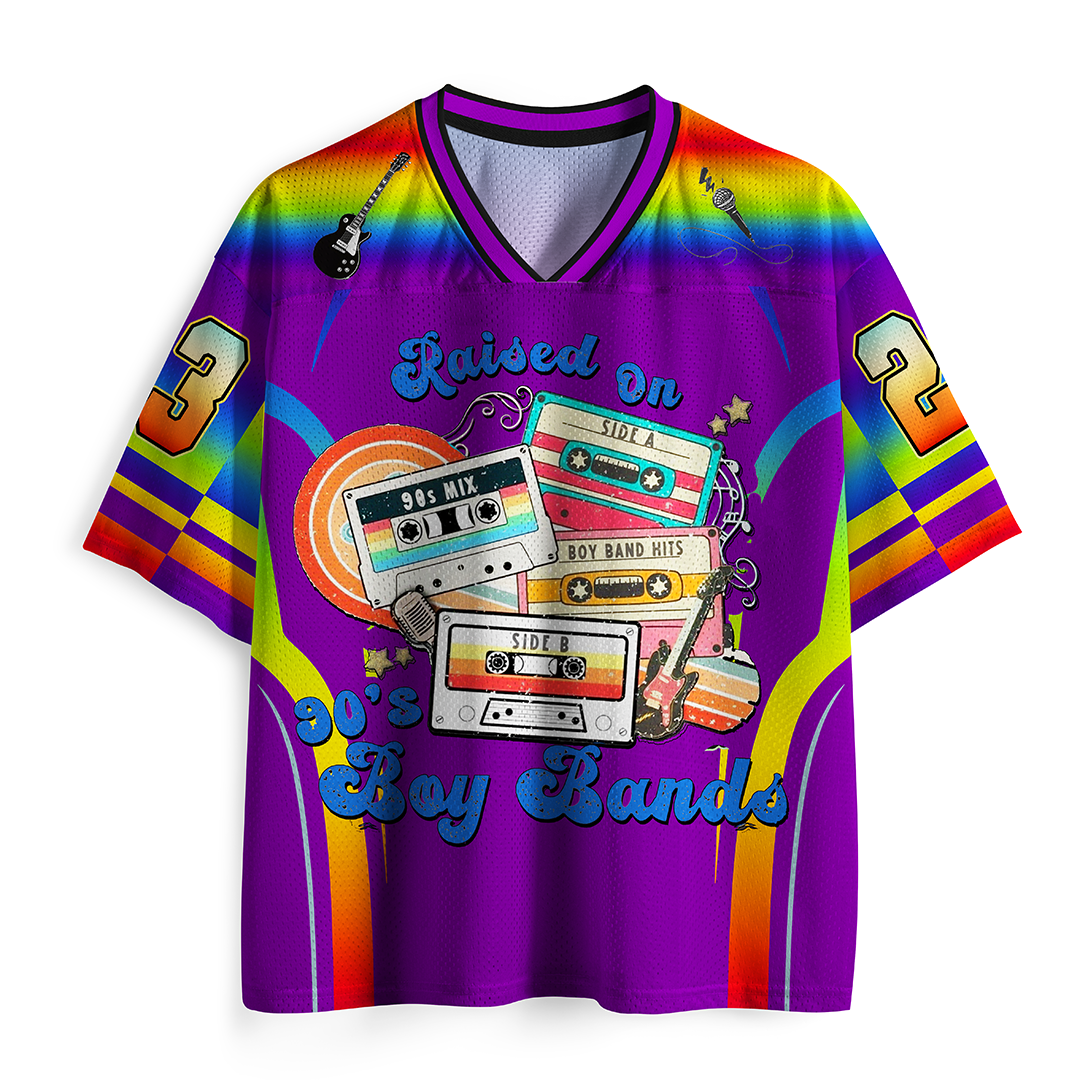 Vintage Raised On 90'S Boy Bands Mesh Jersey