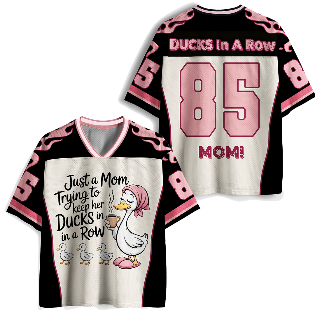 Vintage Just A Mom Trying To Keep Her Ducks In A Row Mesh Jersey