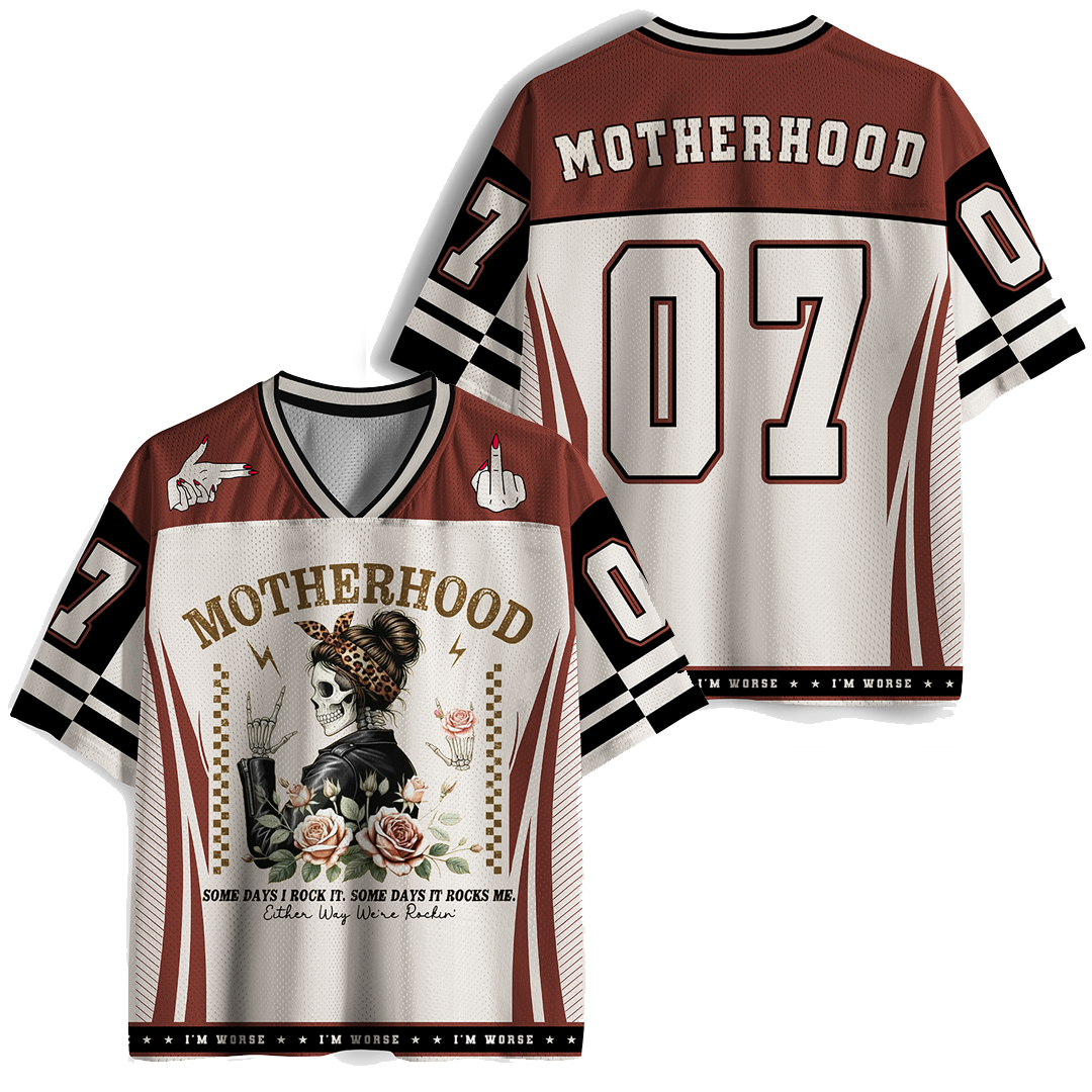 Vintage Rockin Motherhood Skeleton Mesh Jersey