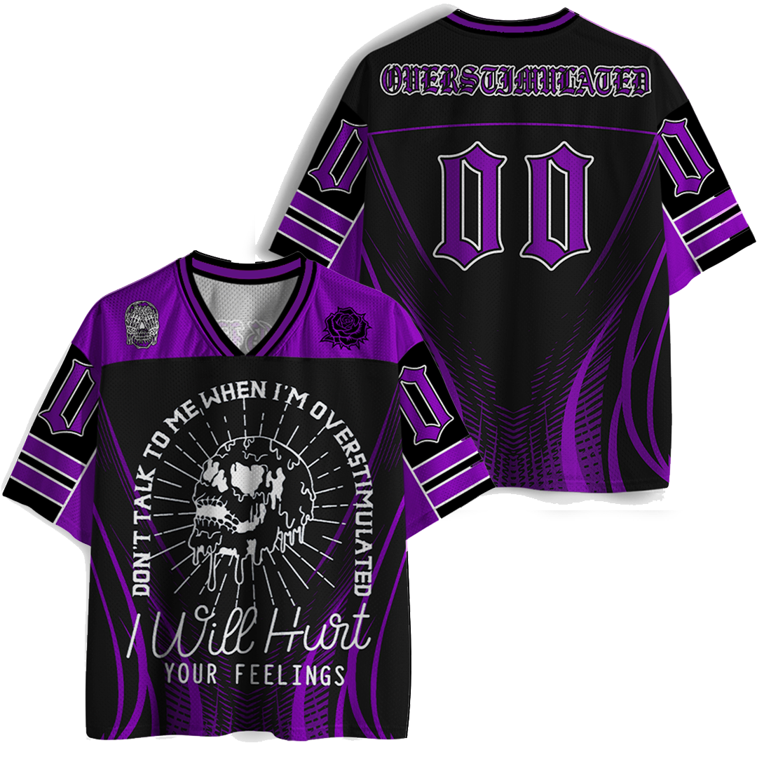 Vintage Don'T Talk To Me When I'M Overstimulated Mesh Jersey