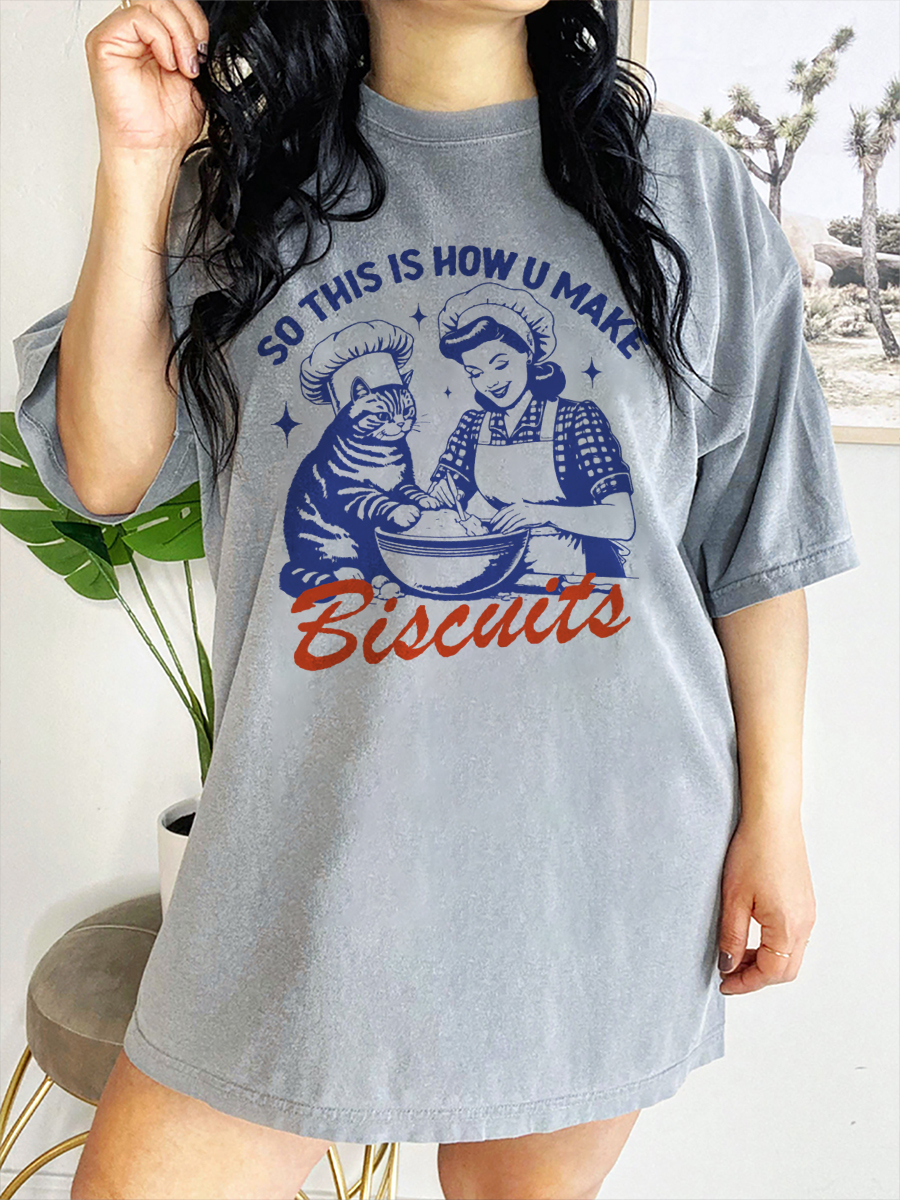 Vintage Cat Biscuits T-Shirt