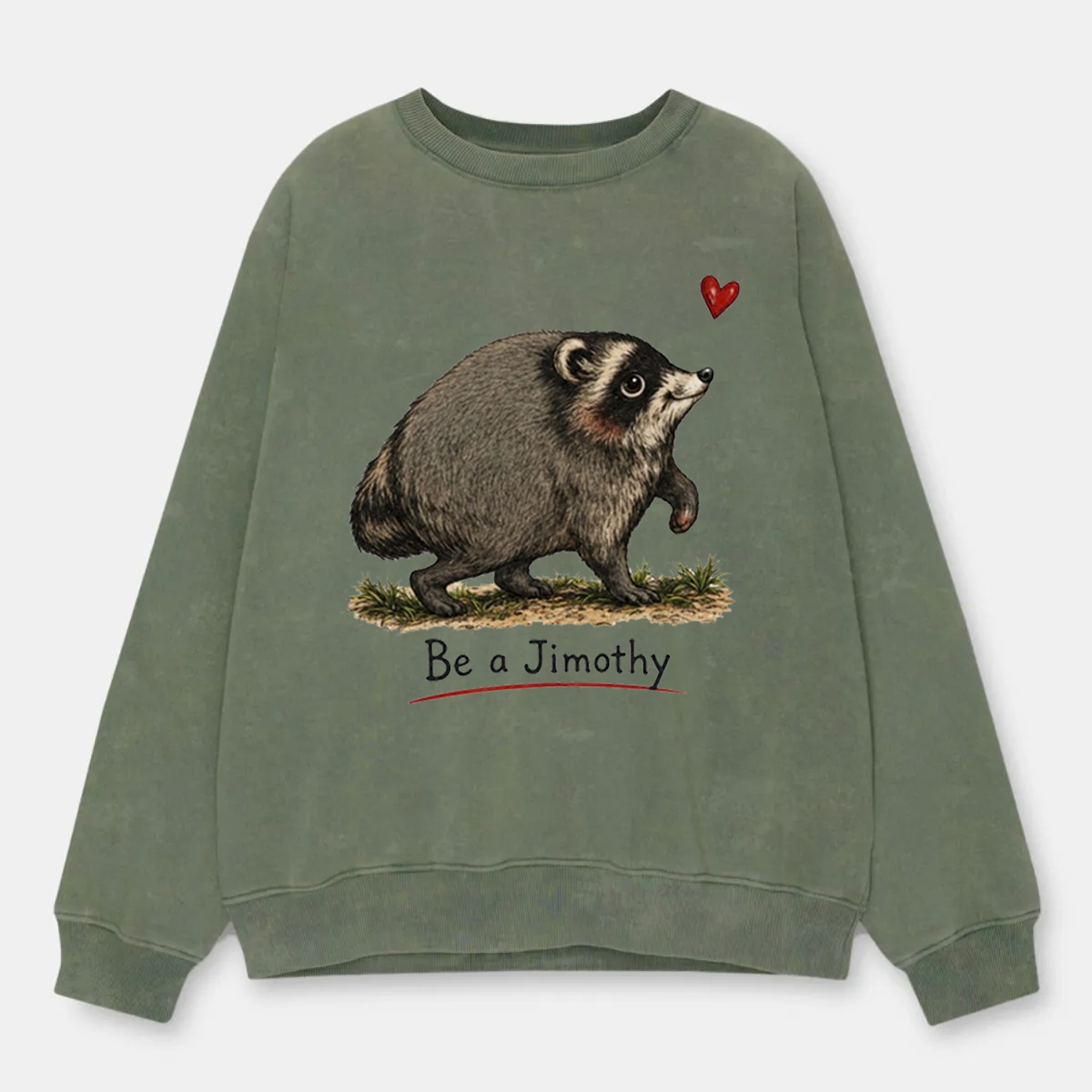 Vintage Viral Seattle Raccoon Wasted Washed Sweatshirt