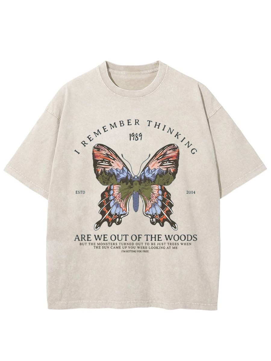 Vintage Butterfly Forest Washed T-Shirt