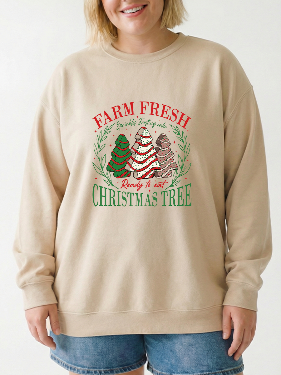 Vintage Farm Fresh Christmas Tree Cakes Sweatshirt