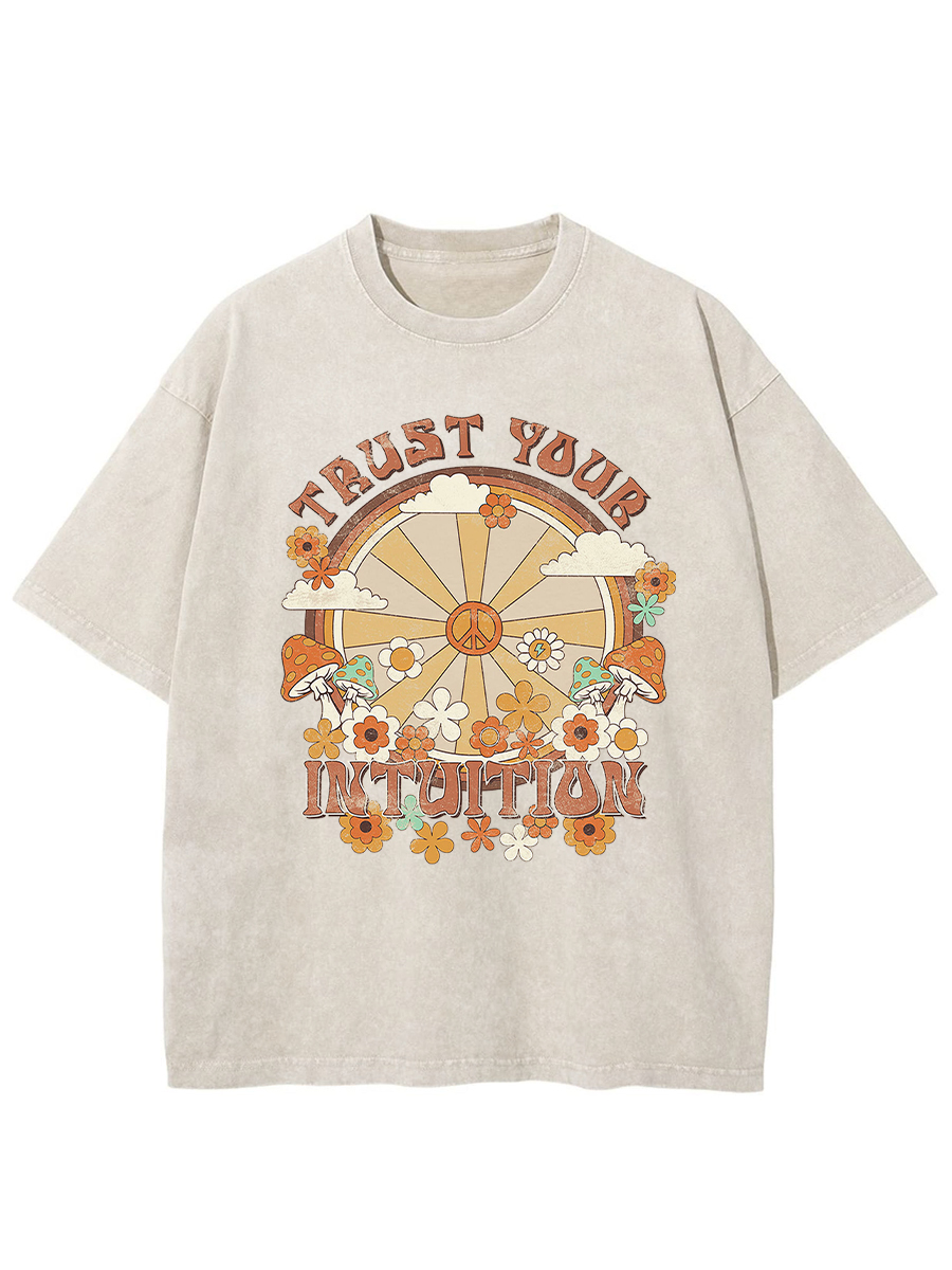 Vintage Peace And Intuition Washed T-Shirt