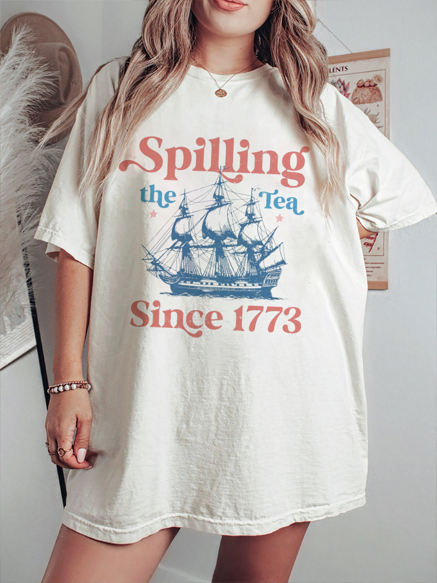 Vintage Spillin The Tea Since 1773 T-Shirt