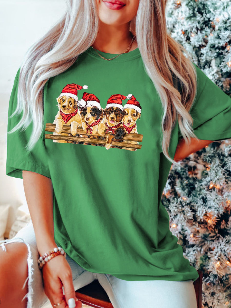 Plus Size Puppies Christmas Shirt