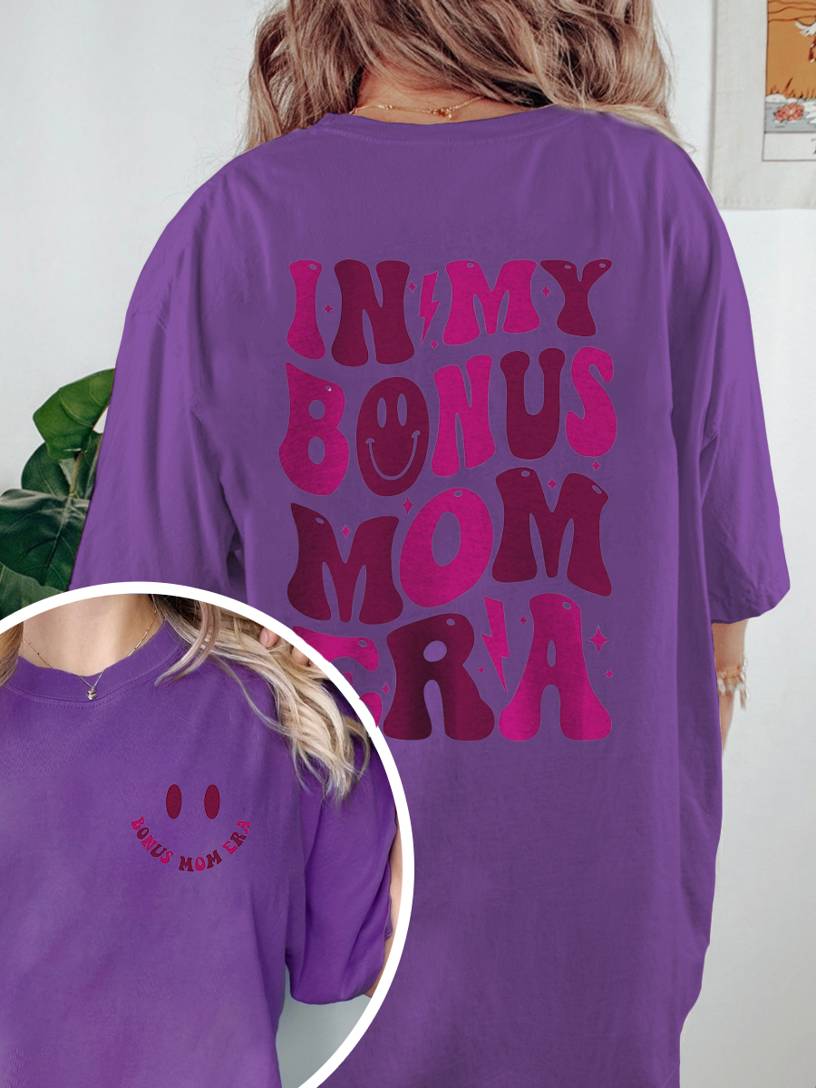 Plus Size Bonus Mom Era T-Shirt
