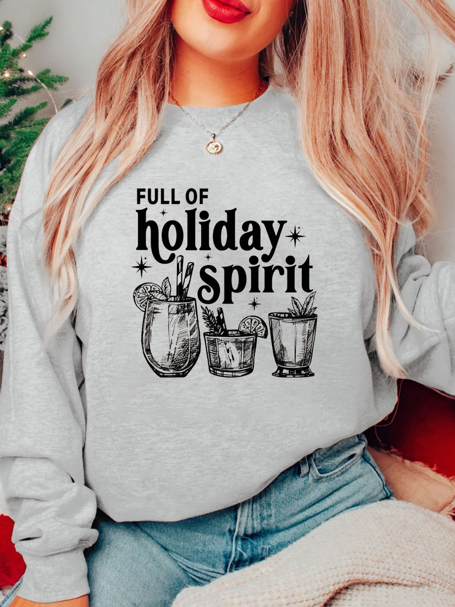 Plus Size Full Of Holiday Spirit Sweatshirt