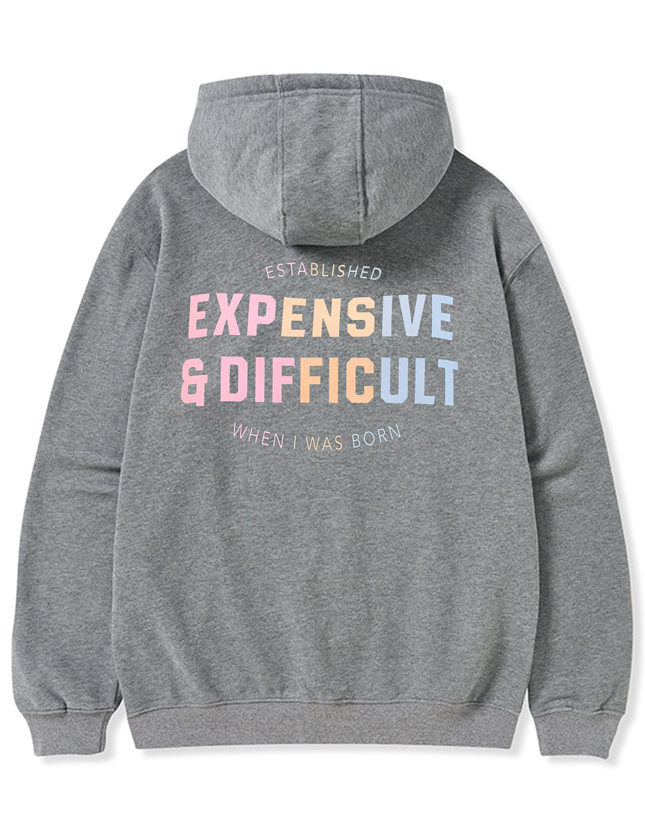 Vintage Expensive & Difficult Fleece Hoodie Suit Zip Hoodie