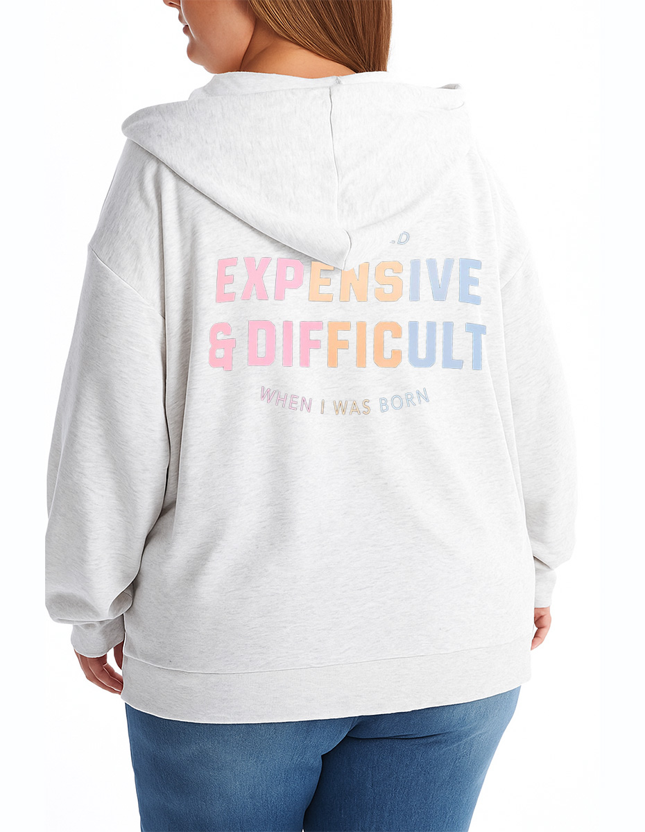 Vintage Expensive & Difficult Fleece Hoodie Suit Zip Hoodie