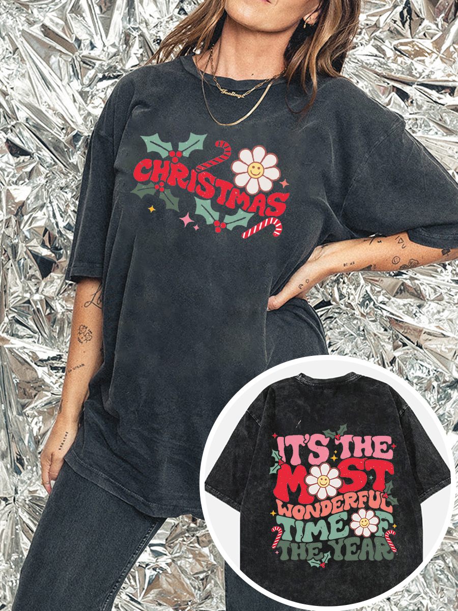 Plus Size It's The Most Wonderful Time Washed T-Shirt