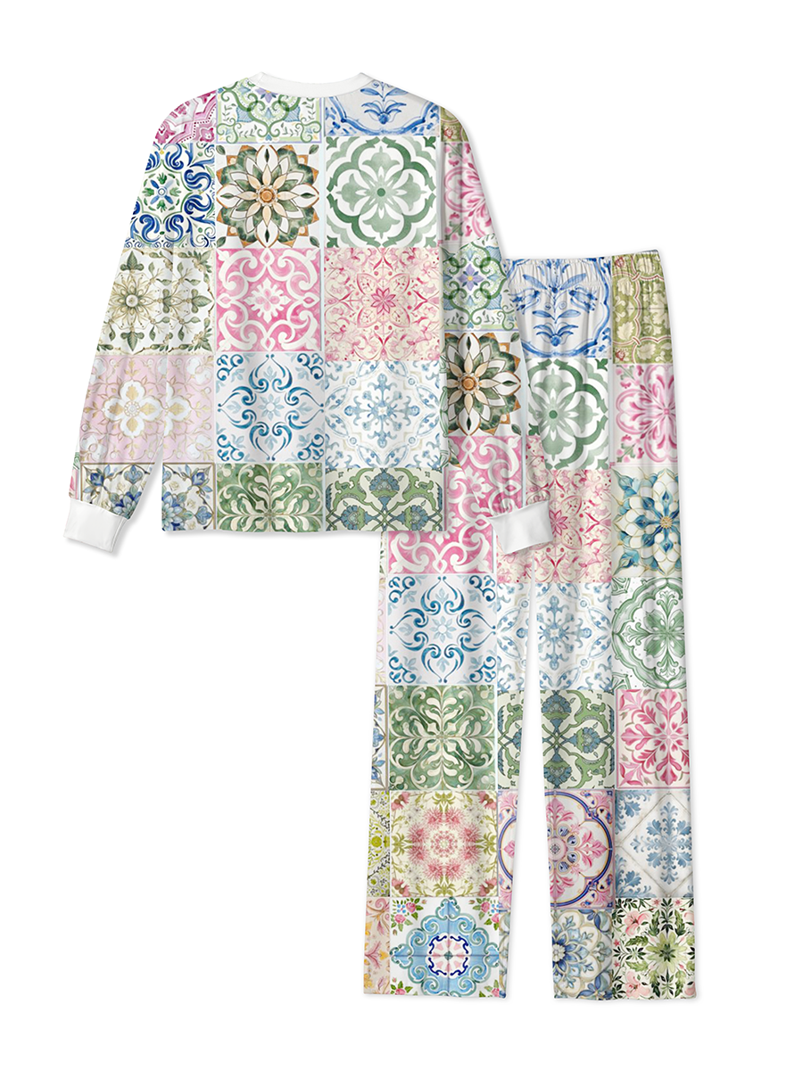 Vintage European Iznik Tile Mixed Pajamas