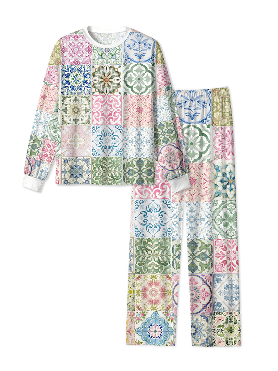 Vintage European Iznik Tile Mixed Pajamas