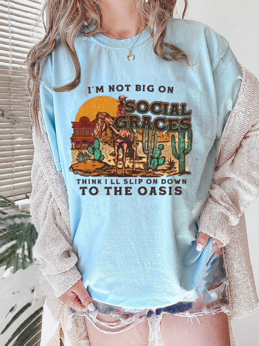 Plus Size I'M Not Big On Social Graces T-Shirt