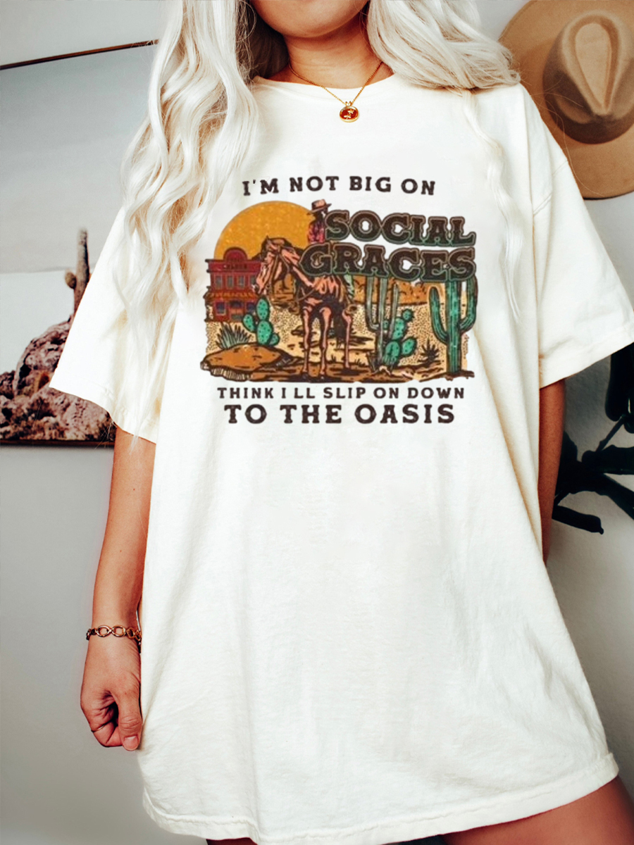 Plus Size I'M Not Big On Social Graces T-Shirt