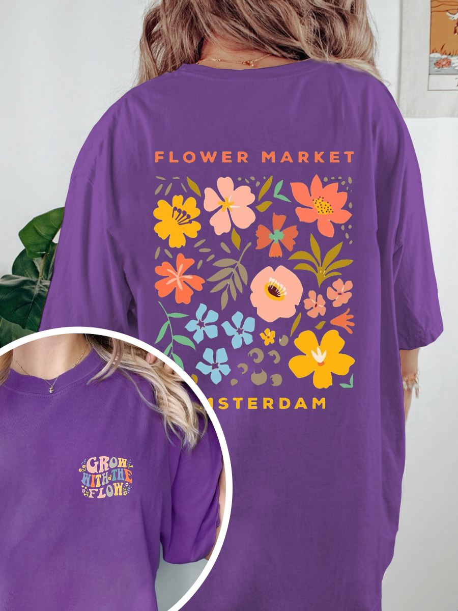 Plus Size Boho Wildflower T-Shirt