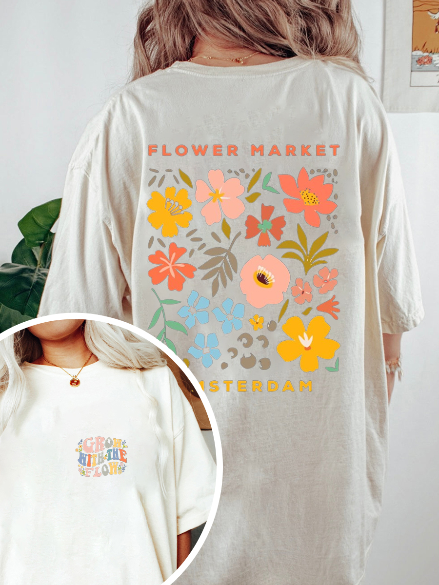 Plus Size Boho Wildflower T-Shirt