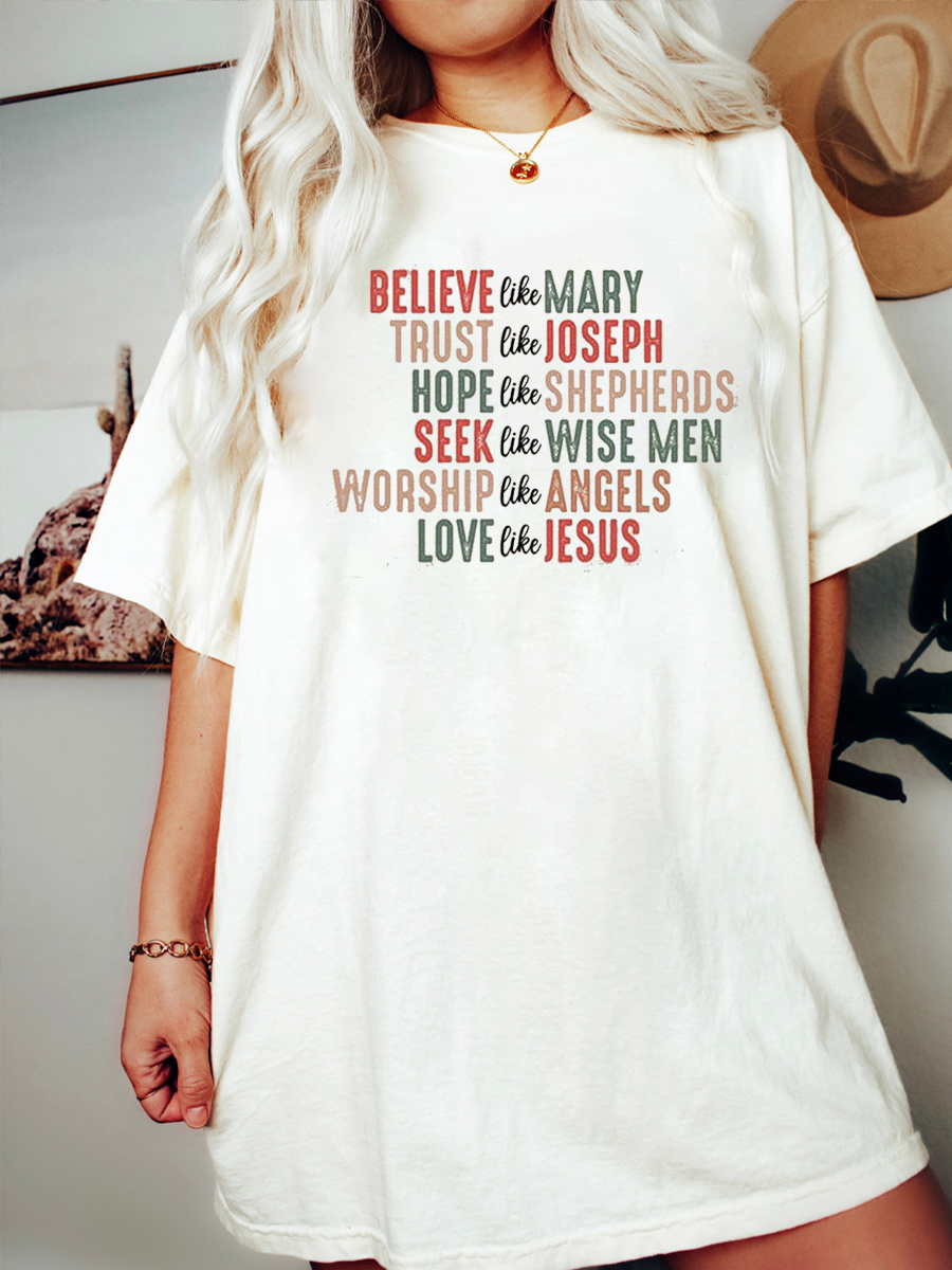Plus Size Merry Christmas Faith T-Shirt