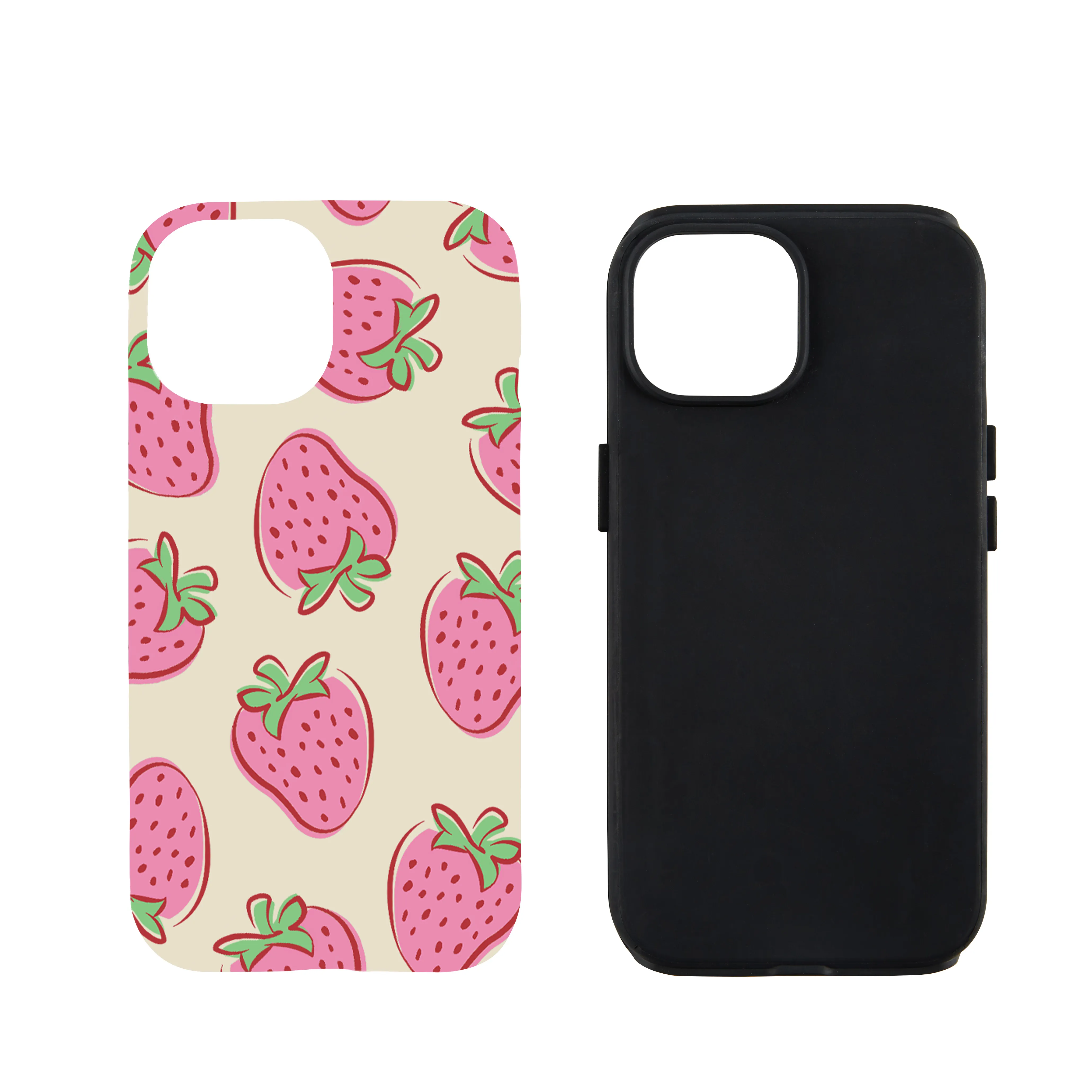 Pink Strawberry Print  Phone Case