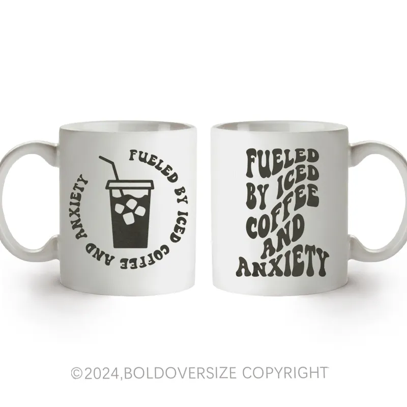 Vintage Coffee And Anxiety Vintage Mug