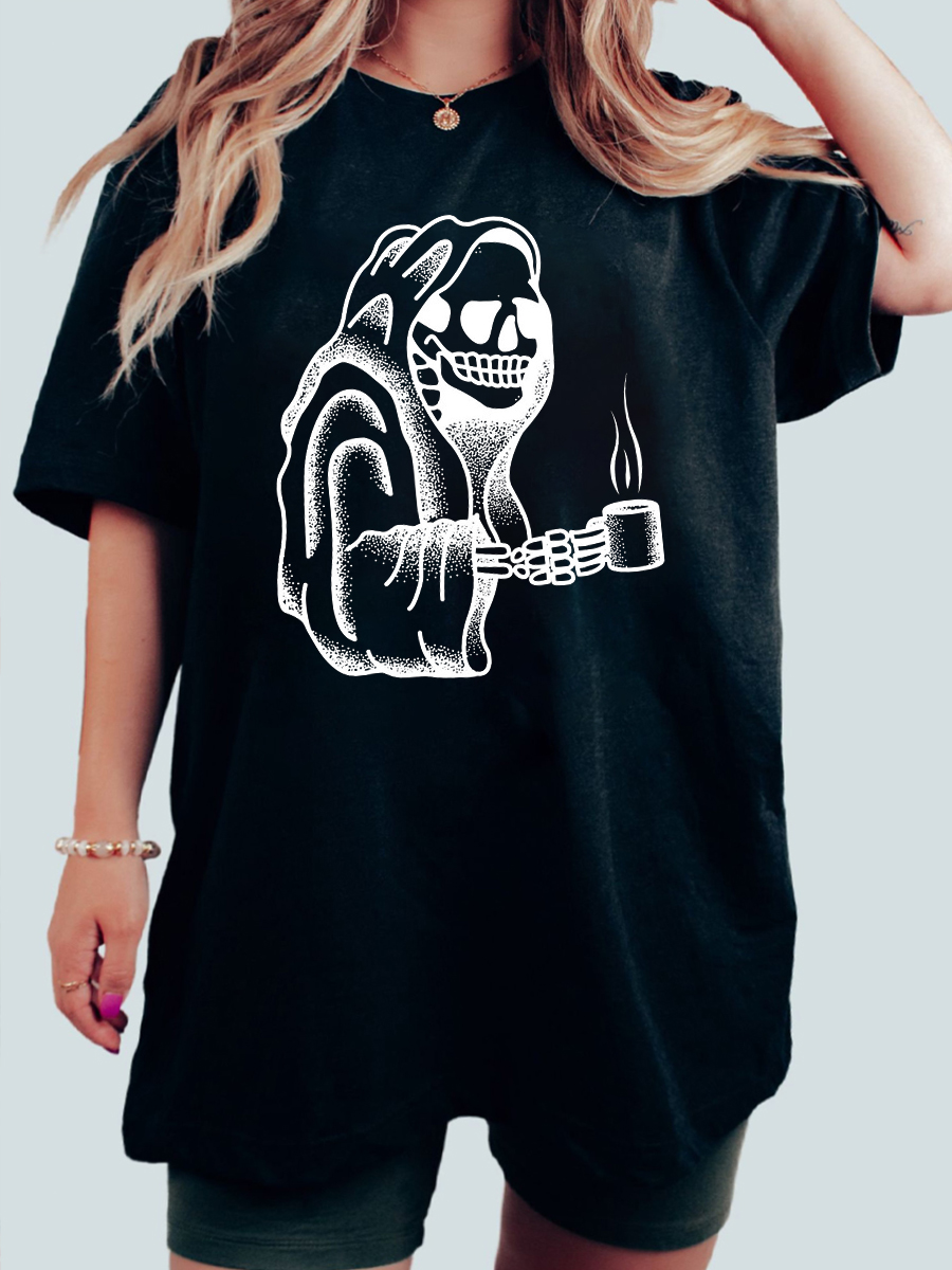 Plus Size Death Before Decaffeination T-shirt