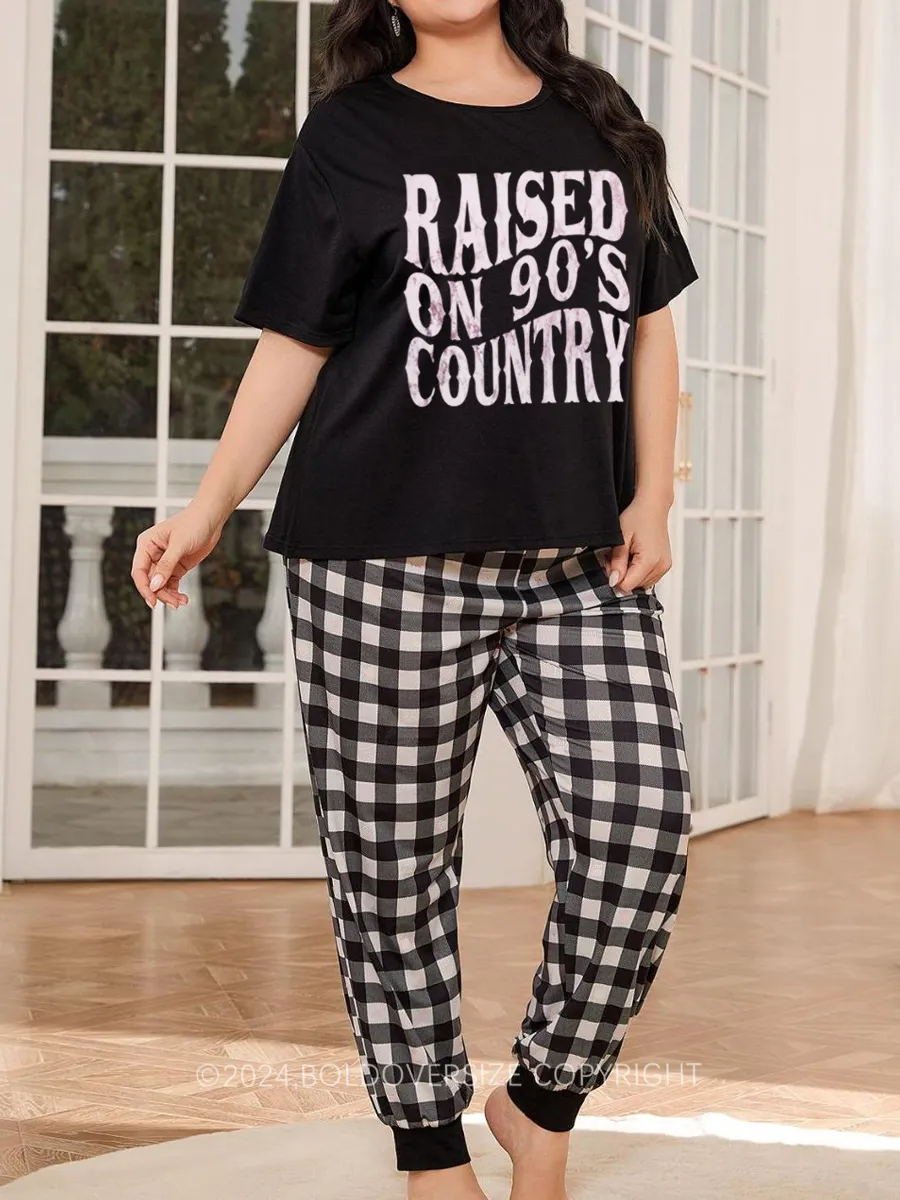 Vintage Raised On 90‘S Country Pajama Set