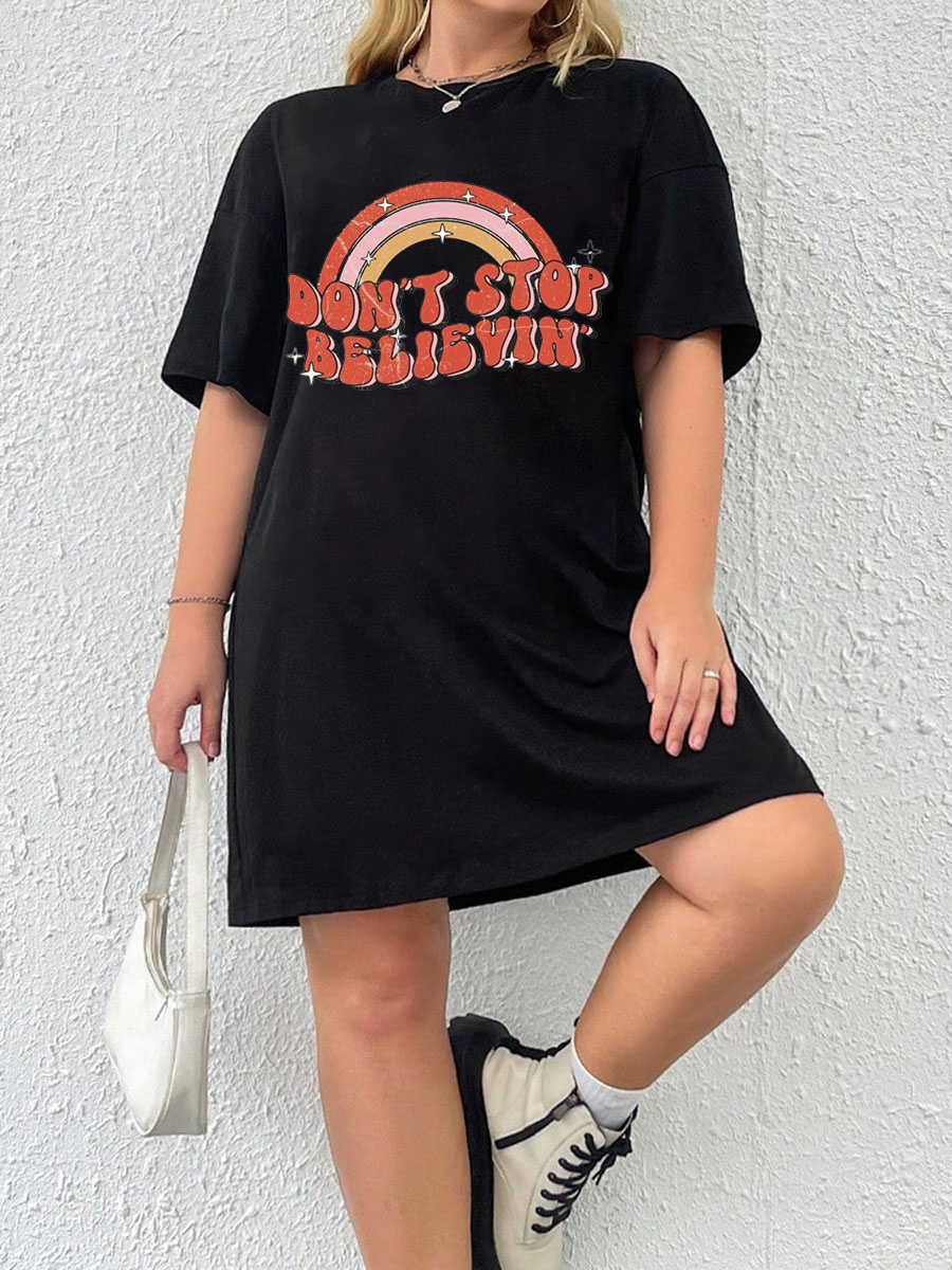 Don't Stop Believin Tee Dress