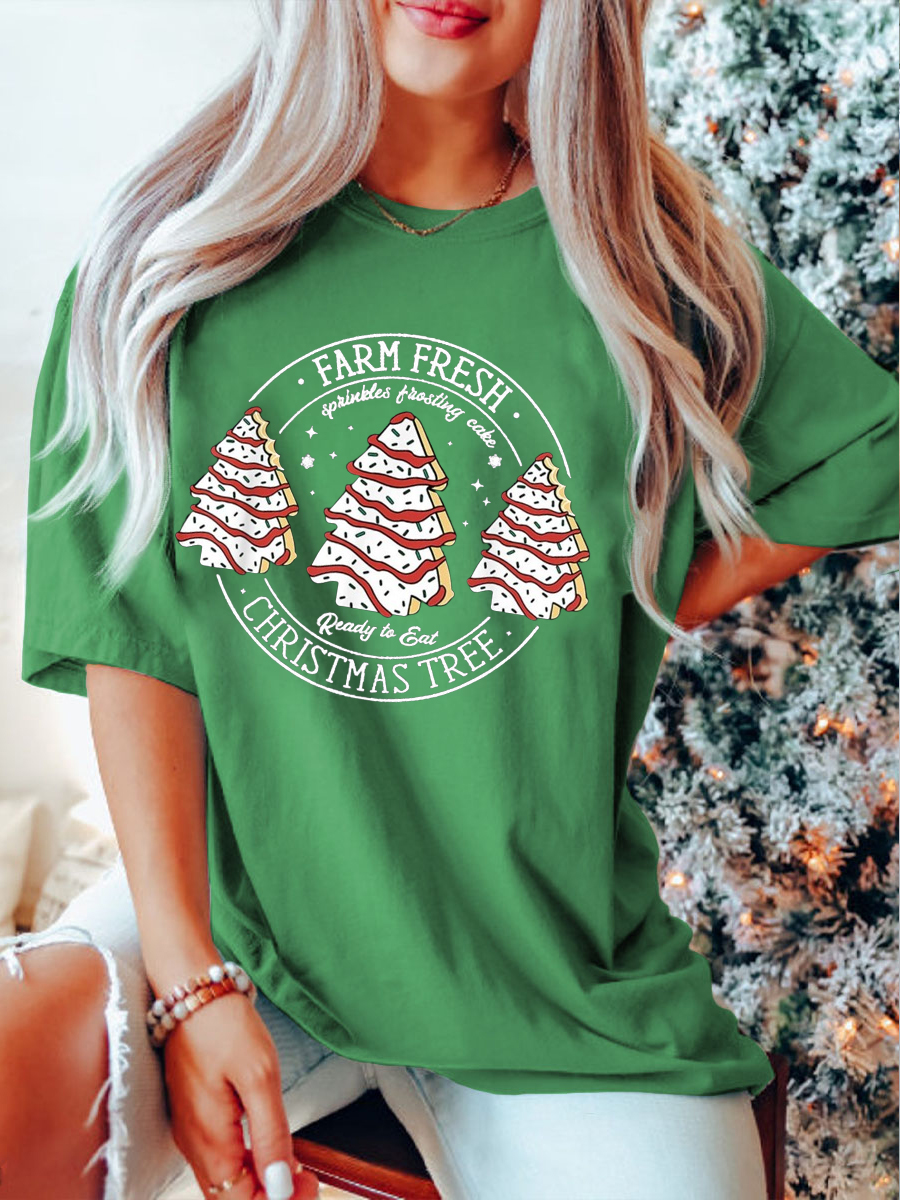 Plus Size Farm Fresh Christmas Tree Cakes T-shirt