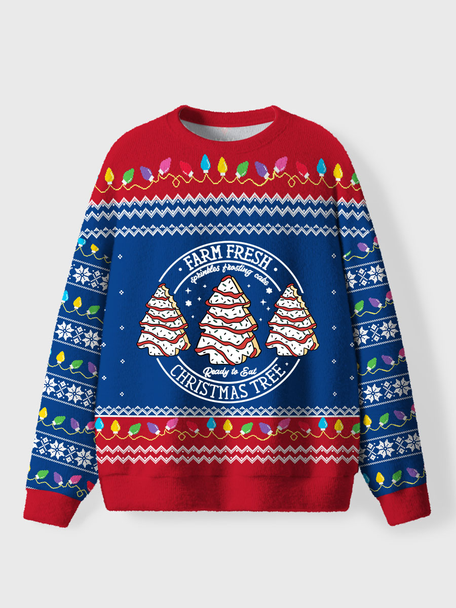 Vintage Farm Fresh Christmas Tree Cakes Ugly Sweater