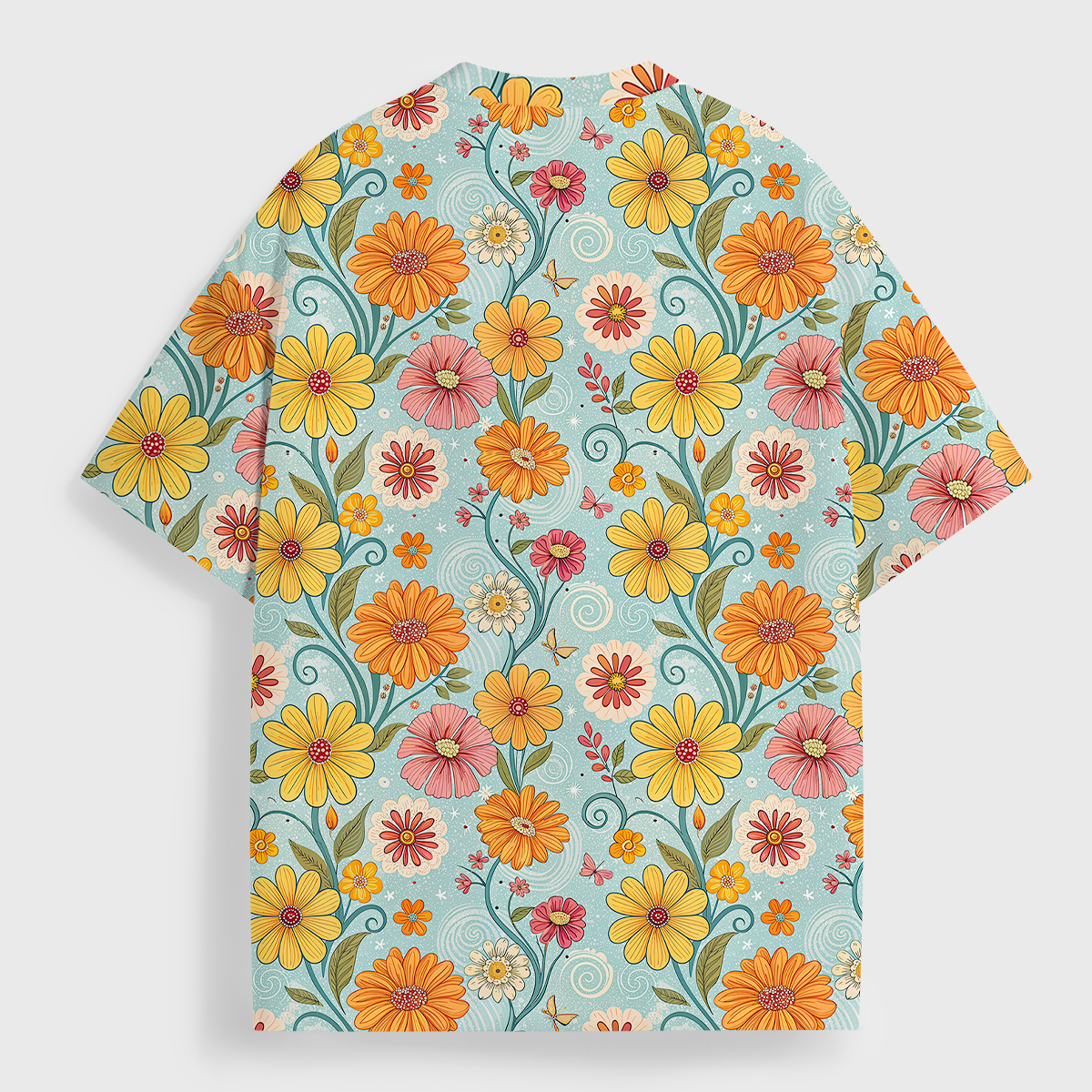 Vintage Cottagecore Botanical All Over Print T-Shirt