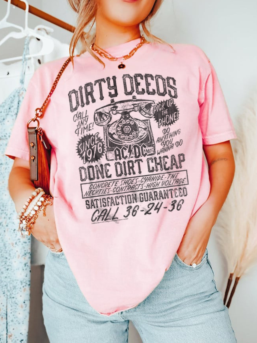 dirty deeds done dirt cheap t shirt